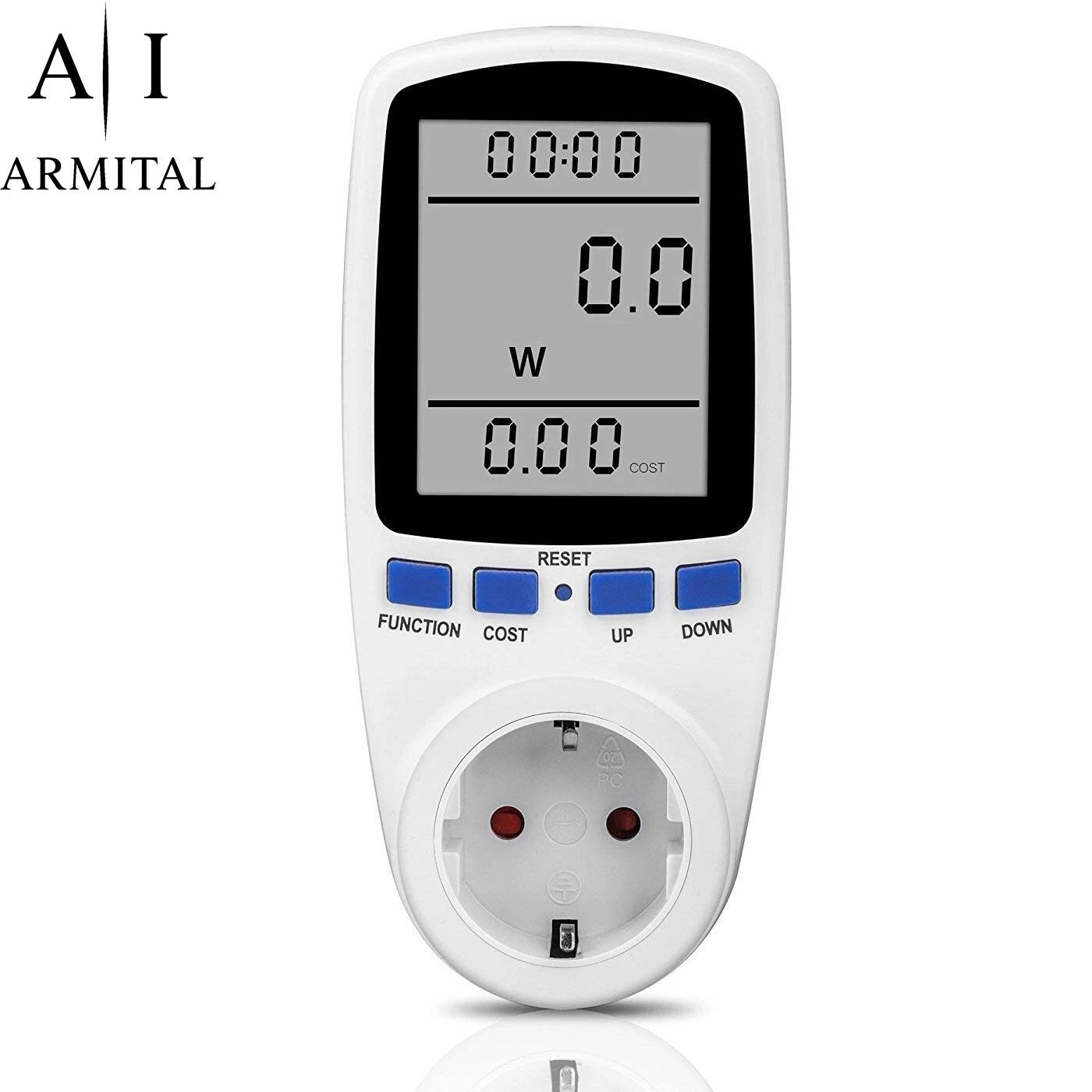 Wattmetro Digitale 220V 16A Misuratore Consumi Energetici LCD 3680W Presa EU