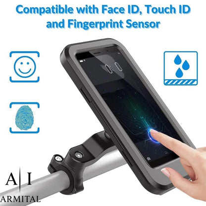 Supporto Smartphone Impermeabile Moto e Bici Rotazione 360 Gradi Touch Screen