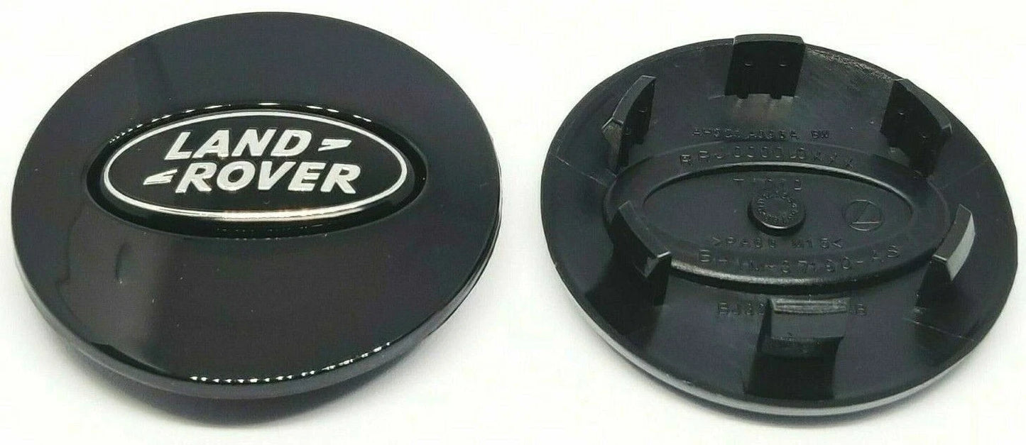 Set 4 Tappi Coprimozzo Nero In ABS Di Alta Qualità Per Land Rover Freelander Velar Discovery Evoque L320
