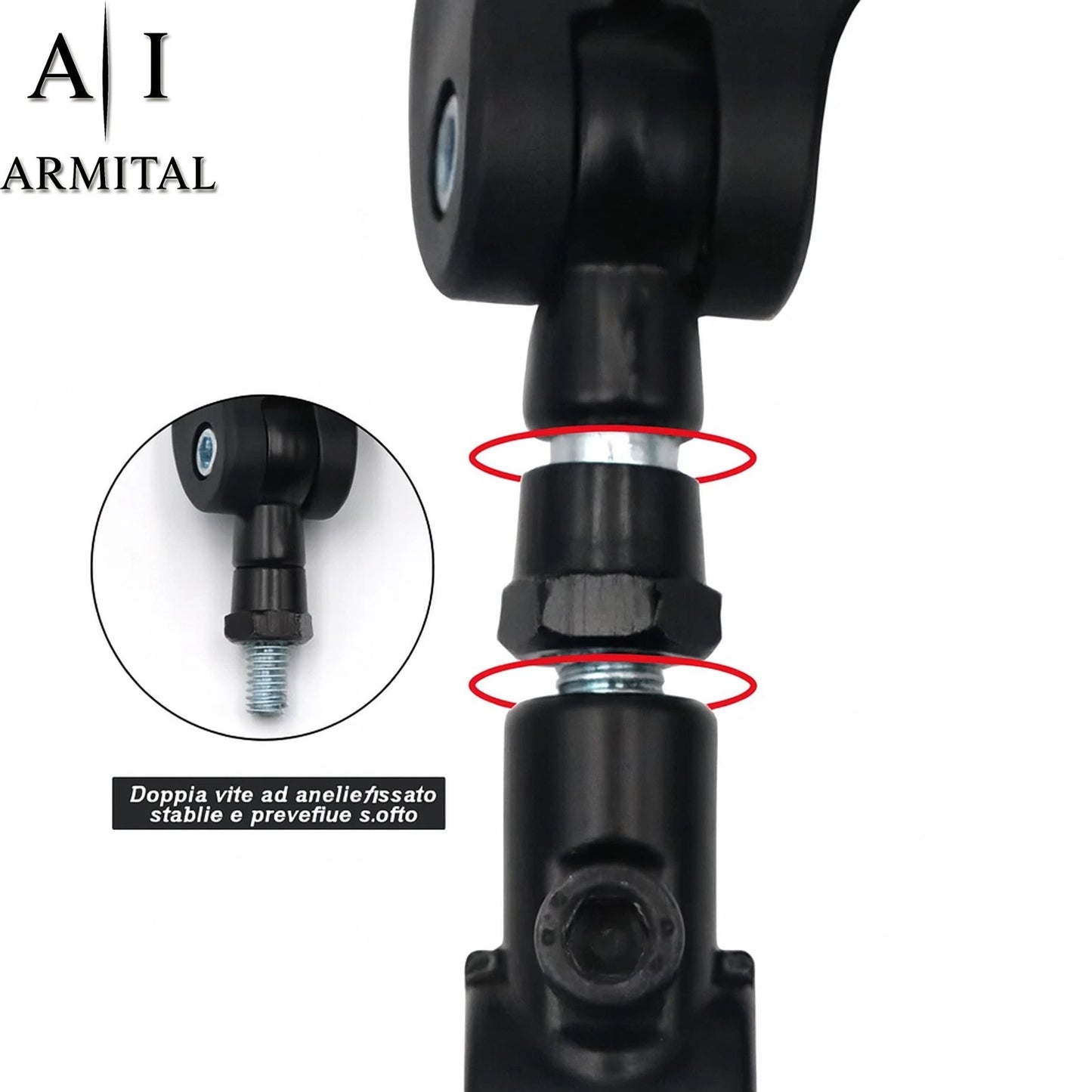 Coppia Specchietti Retrovisori Universali per Bici e Monopattino Elettrico - Lente Convessa HD Regolabile 360 Gradi in ABS Alta Resistenza