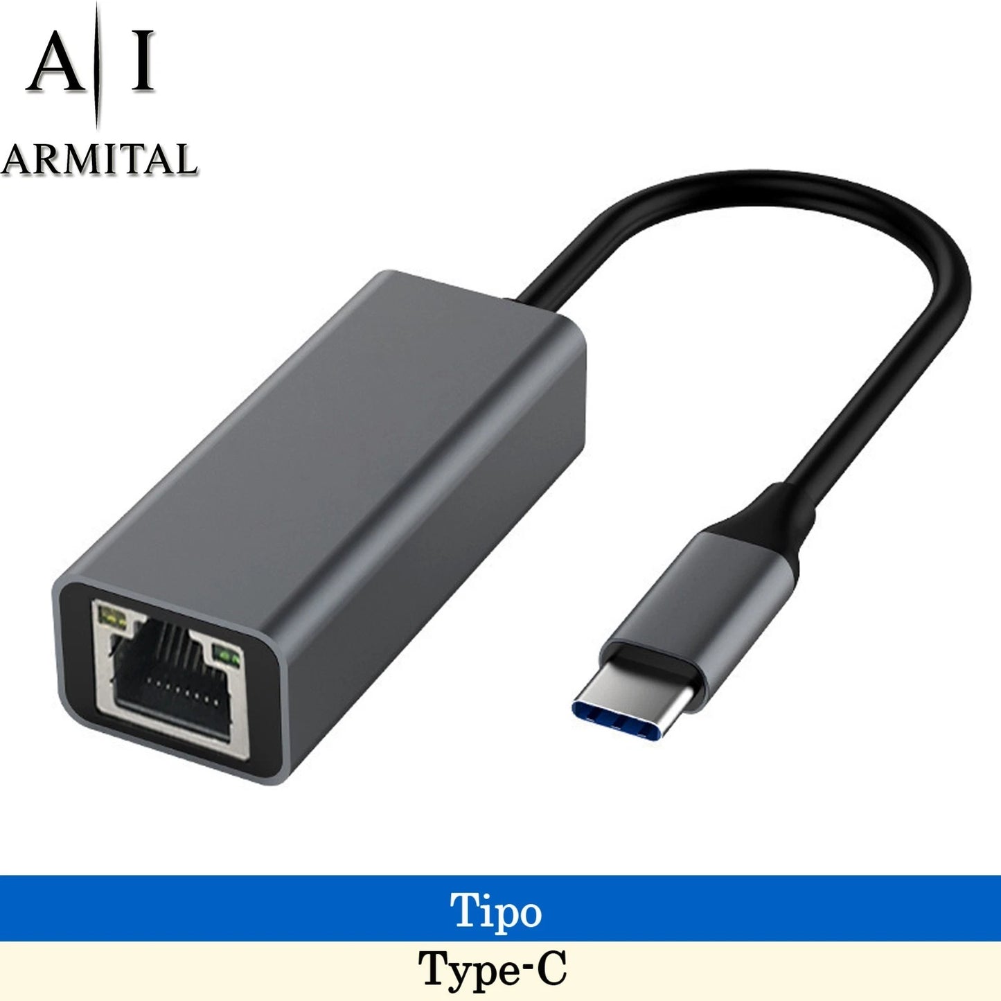 Adattatore Rete Ethernet Gigabit 1000Mbps USB Type-C o USB 3.0 a RJ45 in Alluminio Plug And Play per Connessione Internet Cablata Ultra Veloce