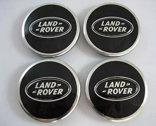 Set 4 Pezzi Tappi Coprimozzo Neri 62mm Compatibili Con Land Rover Evoque Sport Freelander Discovery Accessori Cerchioni Auto