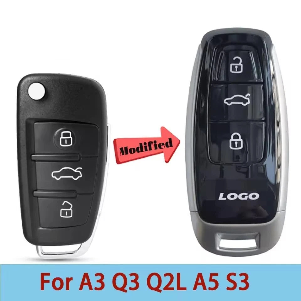 Guscio Cover Modifica Chiave Per Audi A3 Q3 Q2 Telecomando Keyless 3 Tasti Con Lama Vergine Alta Qualità