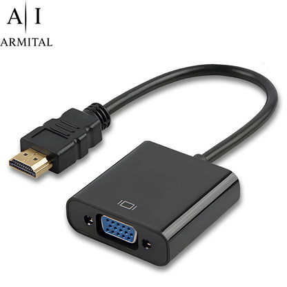 Adattatore HDMI Maschio a VGA Femmina 1080P Full HD per Laptop PC e Smart TV