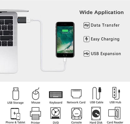 Adattatore OTG USB-C a USB 3.0 SuperSpeed 5Gbps per Smartphone Laptop e Tablet