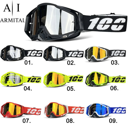 Occhiali Motocross Professionali Antiappannamento UV400 per MX MTB Sci ed Enduro