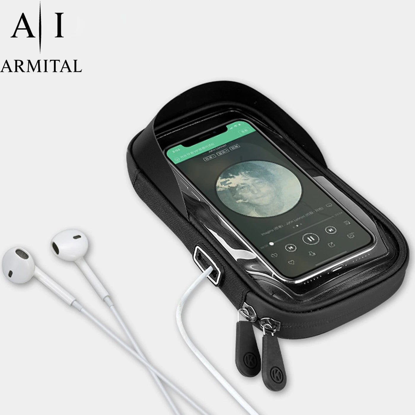 Supporto Smartphone Impermeabile per Bici e Moto Rotazione 360° con Parasole