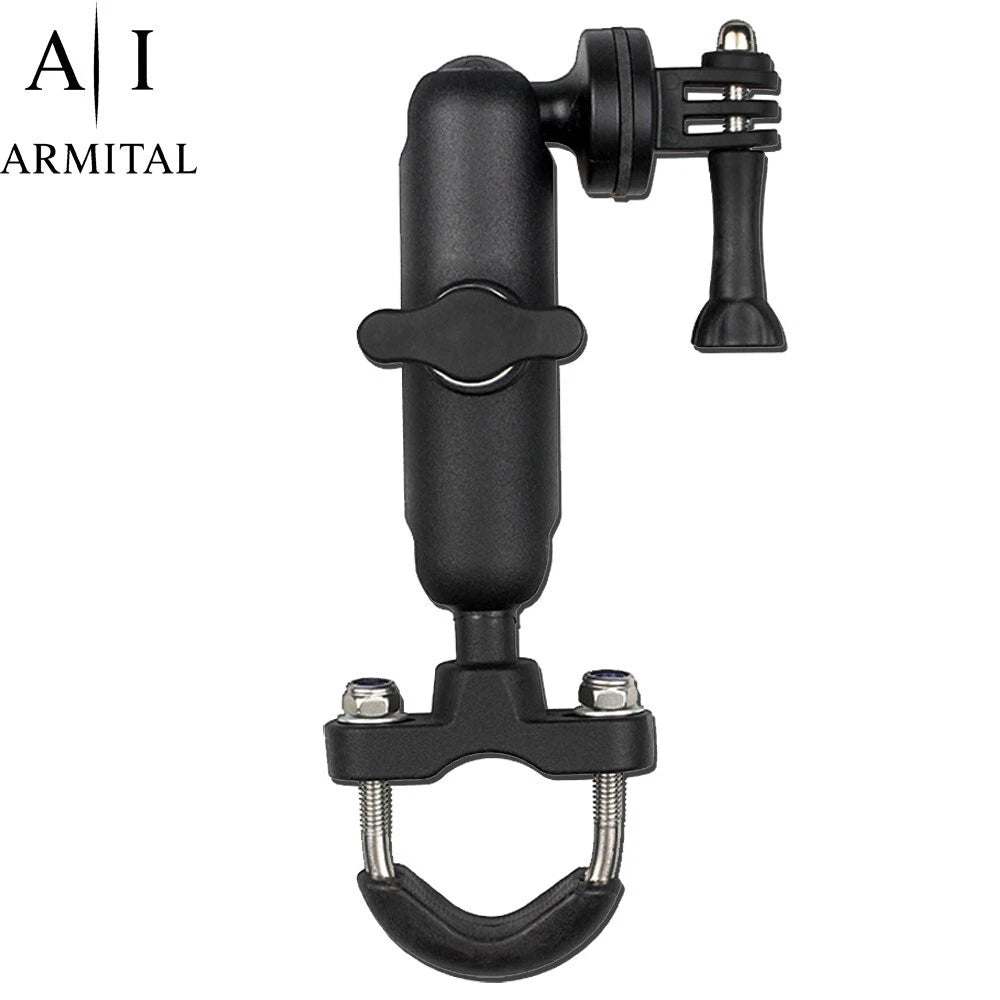 Supporto Manubrio 360 Gradi in Alluminio per Action Cam GoPro e Moto 1/4