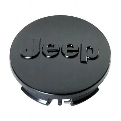Set 4 Tappi Coprimozzo Neri 63mm Compatibili con Cherokee e Renegade - Finitura Nero Lucido per Cerchi in Lega