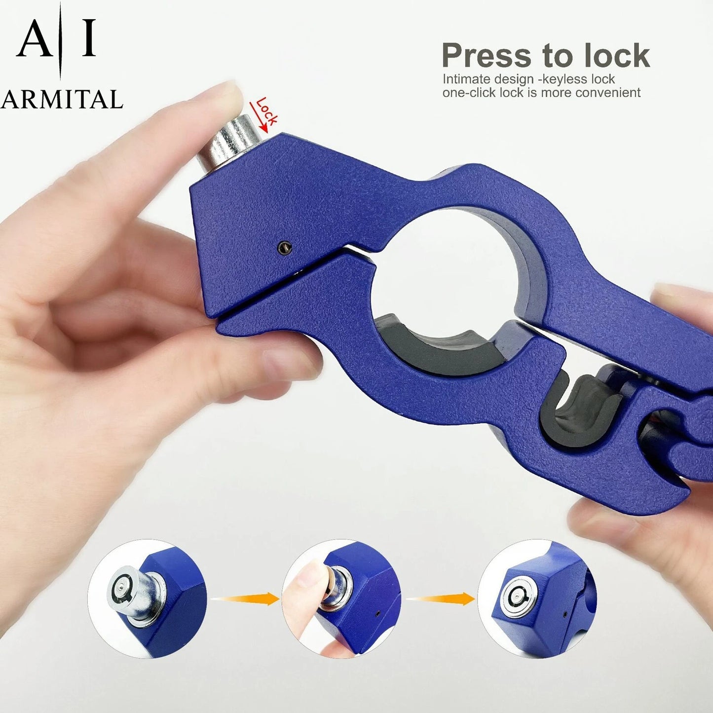 Blocco Antifurto Universale Moto e Scooter in Alluminio CNC per Freno e Frizione