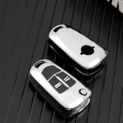 Guscio Cover Protettiva in TPU Argento per Chiavi Opel Astra Corsa Zafira Meriva - Protezione Telecomando Auto 2 Tasti Soft Touch Silver