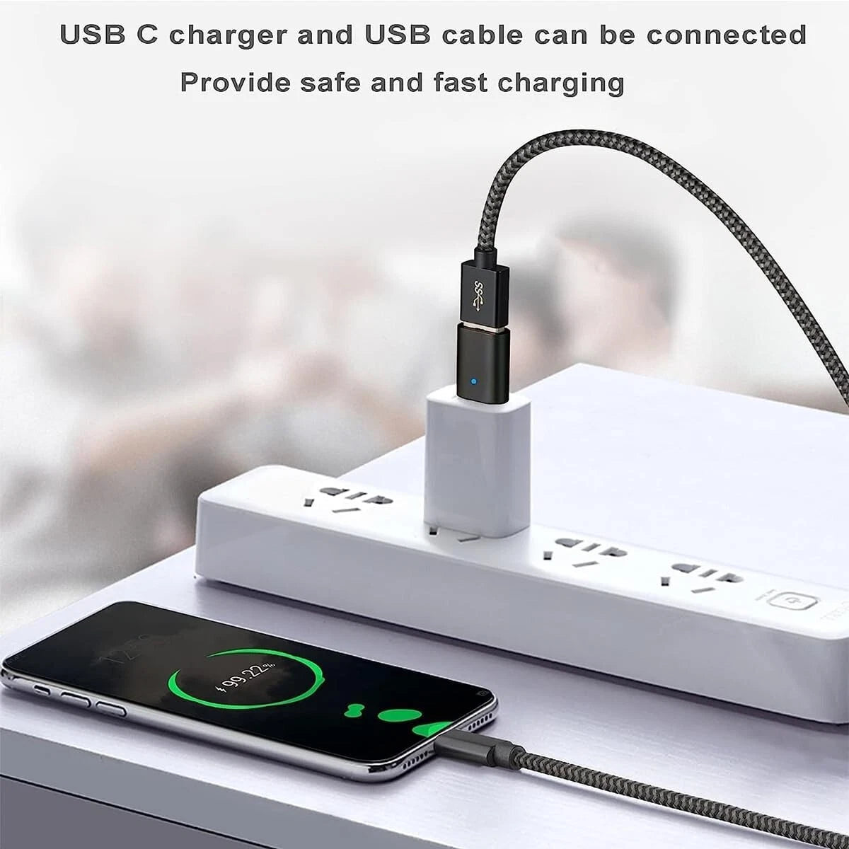 Adattatore OTG USB-C a USB 3.0 SuperSpeed 5Gbps per Smartphone Laptop e Tablet