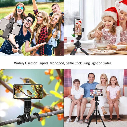 Supporto Smartphone Universale per Treppiede Rotazione 360 Gradi Attacco 1/4
