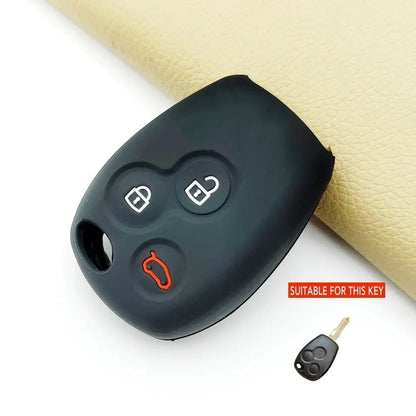 Guscio Cover In Silicone Nero Compatibile Con Telecomando Dacia Duster Logan E Smart Protezione Tasti Antiurto E Antigraffio