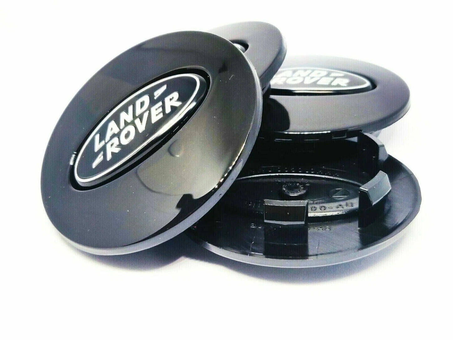 Set 4 Tappi Coprimozzo Nero In ABS Di Alta Qualità Per Land Rover Freelander Velar Discovery Evoque L320