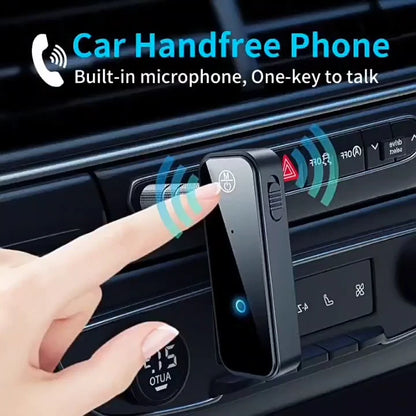 Adattatore Ricevitore Bluetooth 5.0 AUX per Auto Stereo Microfono Integrato HD