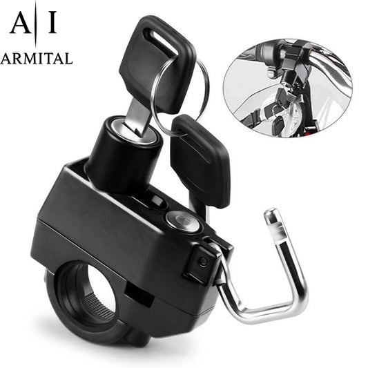Lucchetto Universale Per Casco Moto E Scooter In Lega Di Alluminio Antifurto Sottosella Con Doppia Chiave