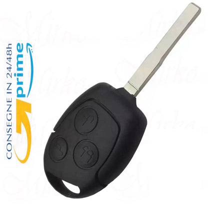 Guscio Telecomando Chiave 3 Tasti Compatibile Con Ford Fiesta Focus Mondeo Ka Transit Con Lama Vergine
