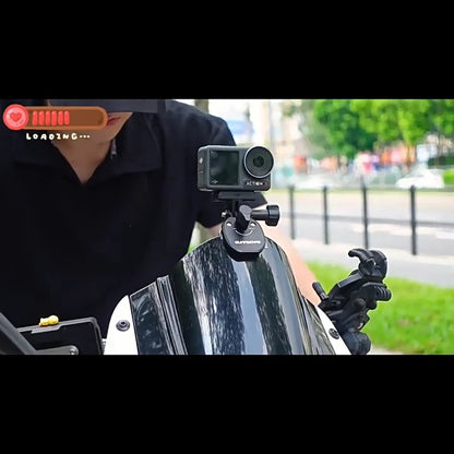 Supporto Universale Parabrezza Moto In Alluminio CNC Per Action Cam E Smartphone Staffa Anti-Vibrazione Professionale