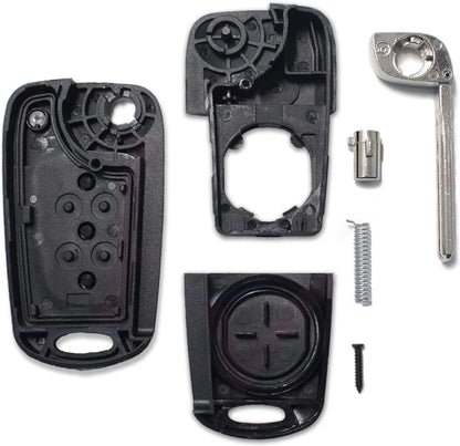 Guscio Scocca Chiave Compatibile Con Hyundai i20 i30 ix20 ix35 Telecomando 3 Tasti Con Lama Vergine E Portabatteria Ricambio Alta Qualità