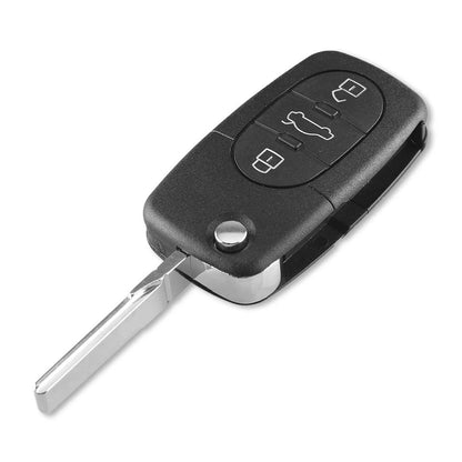 Guscio Chiave Compatibile Per Auto Audi A1 A3 A4 A5 A6 TT Q5 Q7 Ricambio Tre Tasti Con Lama A Scatto