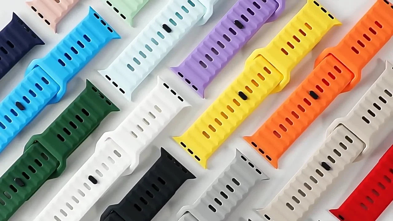 Cinturino Sportivo Traspirante In Silicone Ipoallergenico Per Apple Watch Serie 1-11 Ultra SE 38-49mm Morbido Resistente All'Acqua