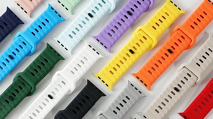 Cinturino Sportivo Traspirante In Silicone Ipoallergenico Per Apple Watch Serie 1-11 Ultra SE 38-49mm Morbido Resistente All'Acqua