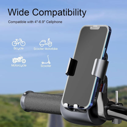 Supporto Smartphone Universale Per Moto E Bici Con Rotazione 360 Gradi E Sistema Di Blocco Automatico Rapido