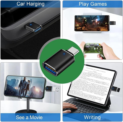 Adattatore OTG USB-C a USB 3.0 SuperSpeed 5Gbps per Smartphone Laptop e Tablet