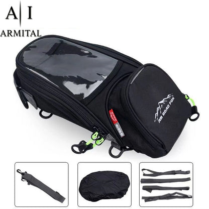 Borsa Serbatoio Moto Universale Impermeabile con Porta Smartphone Touch Screen e Resistenza Termica Certificata Oxford