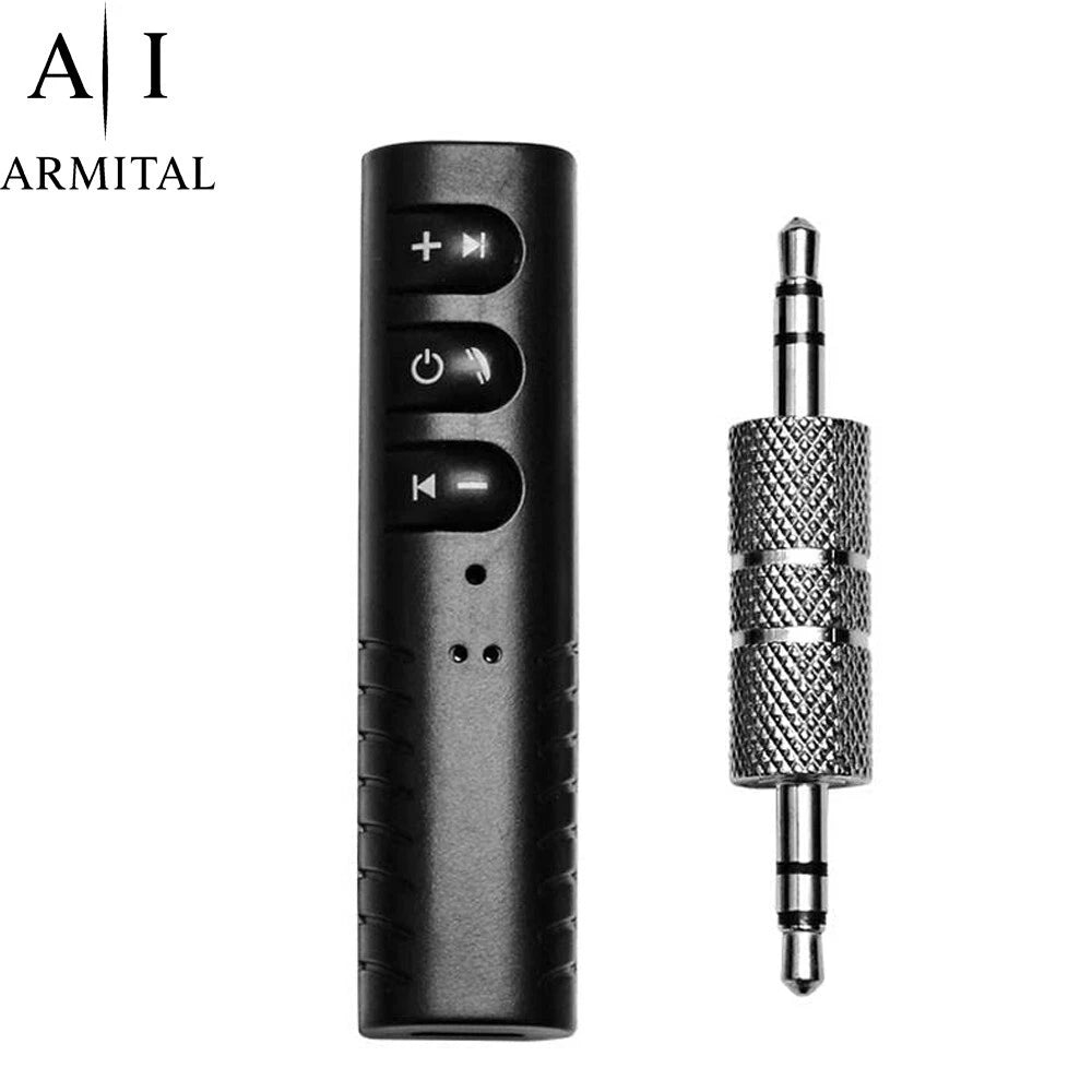 Adattatore Ricevitore Bluetooth 5.0 Auto AUX 3.5mm Microfono HD Vivavoce Stereo