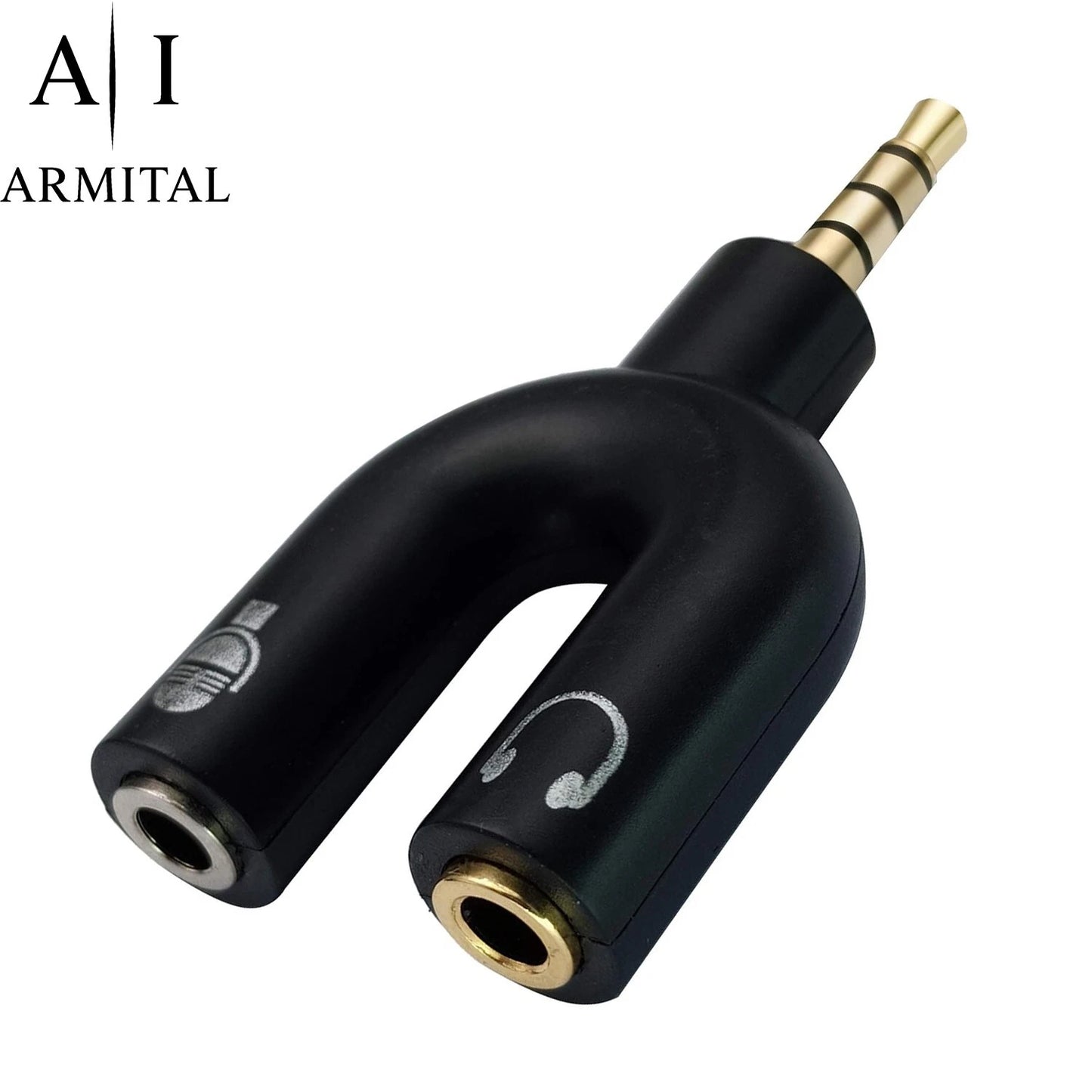 Adattatore Sdoppiatore Cuffie Jack 3.5mm TRRS per Microfono e Audio PC
