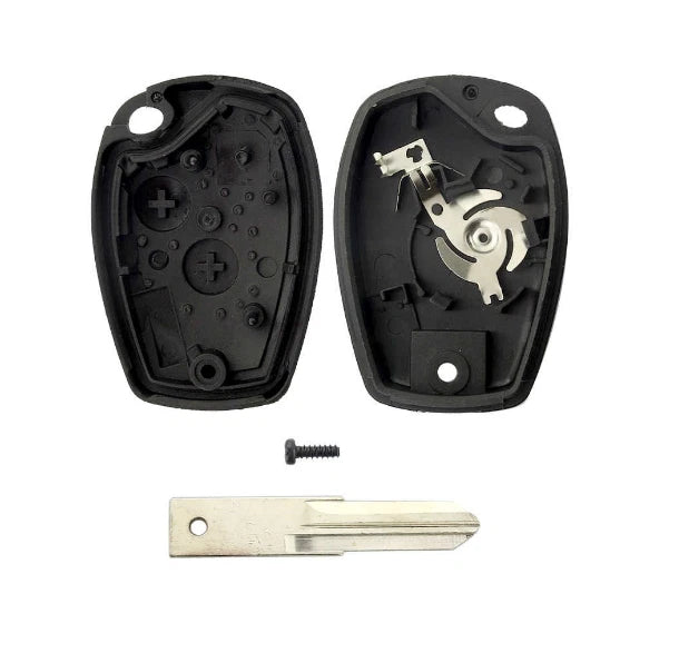 Guscio Cover Chiave Compatibile Con Dacia E Renault - Custodia Ricambio Telecomando 2 Tasti In ABS Alta Resistenza