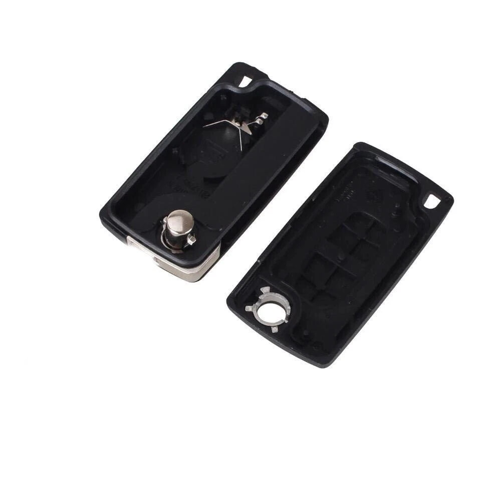 Guscio Chiave Compatibile Per Peugeot 207 307 308 Partner Scocca Telecomando 2 Tasti Con Vano Batteria E Lama A Scatto
