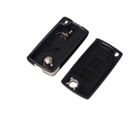 Guscio Chiave Compatibile Per Peugeot 207 307 308 Partner Scocca Telecomando 2 Tasti Con Vano Batteria E Lama A Scatto