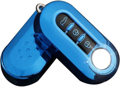 Guscio Protettivo In Silicone TPU Per Chiave Telecomando Fiat Lancia Peugeot Citroen Con Finiture Oro Soft Touch