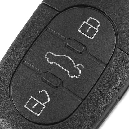Guscio Chiave Compatibile Per Auto Audi A1 A3 A4 A5 A6 TT Q5 Q7 Ricambio Tre Tasti Con Lama A Scatto