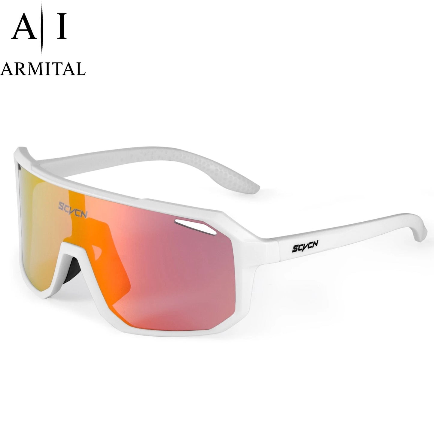 Occhiali da Ciclismo Sportivi UV400 Lenti Policarbonato per Moto Bici e Running