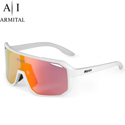 Occhiali da Ciclismo Sportivi UV400 Lenti Policarbonato per Moto Bici e Running