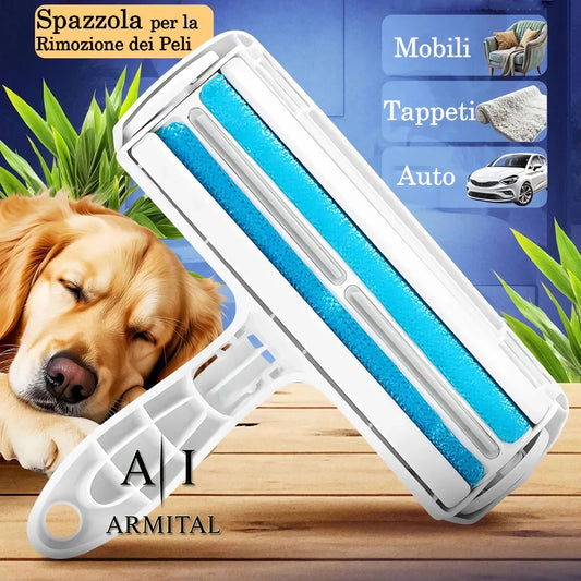 Spazzola Rullo Autopulente Rimuovi Peli Animali Professionale Per Divani Tappeti Sedili Auto E Tessuti