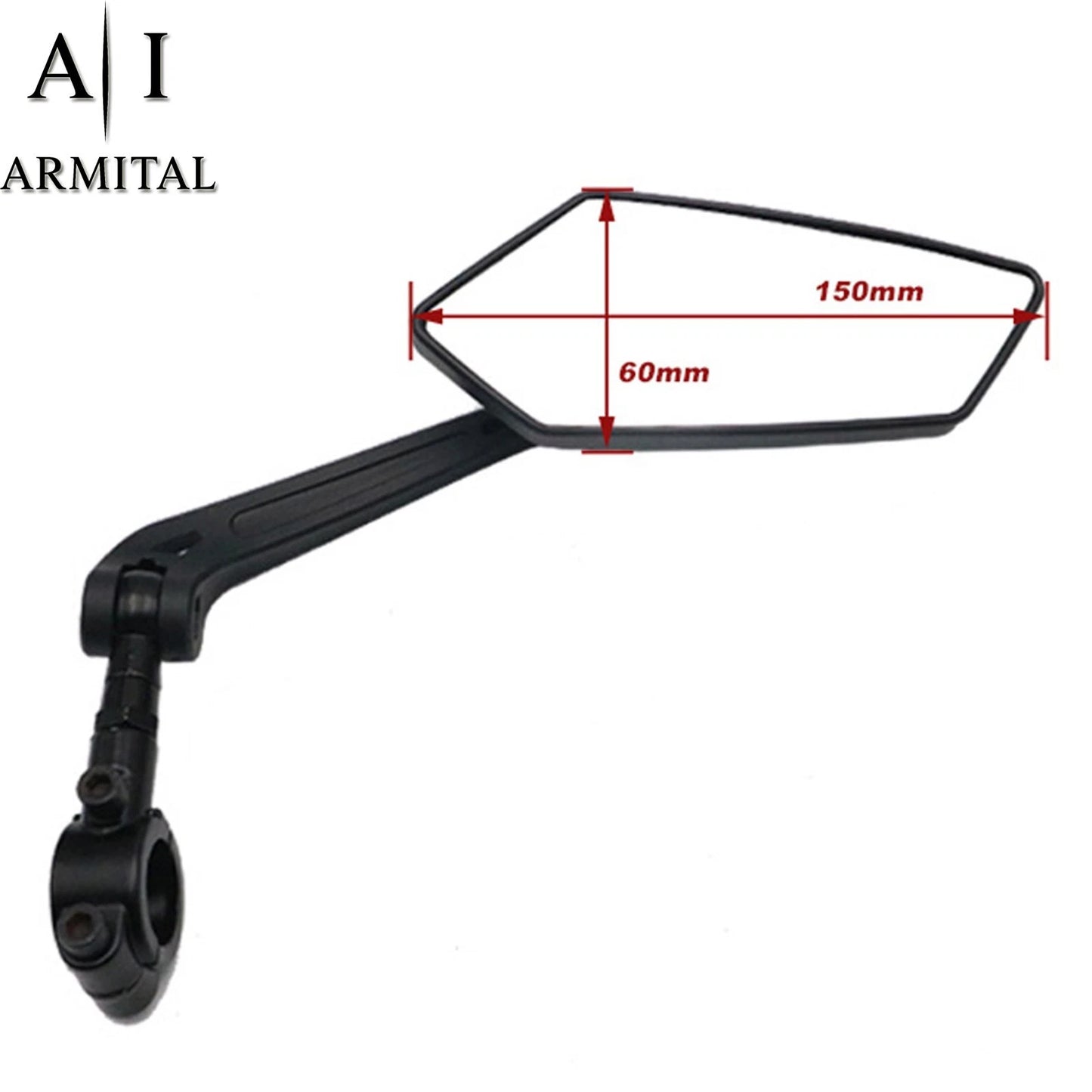 Coppia Specchietti Retrovisori Universali per Bici e Monopattino Elettrico - Lente Convessa HD Regolabile 360 Gradi in ABS Alta Resistenza
