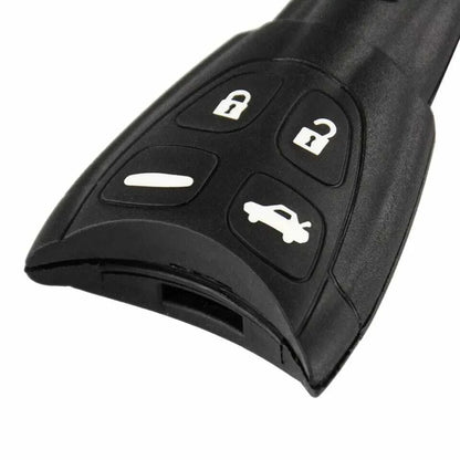 Guscio Cover Chiave Telecomando Compatibile Con Saab 9-3 9-5 Ricambio 4 Tasti Nero Alta Qualità