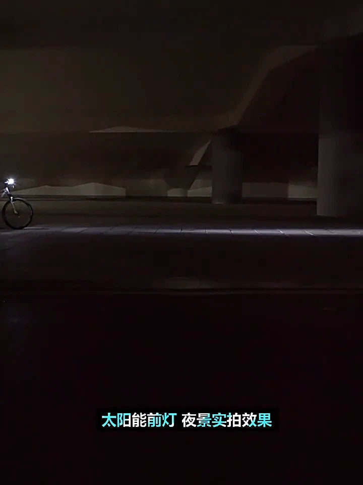Luce Bici LED Solare USB con Clacson 120dB Impermeabile Batteria 2000mAh
