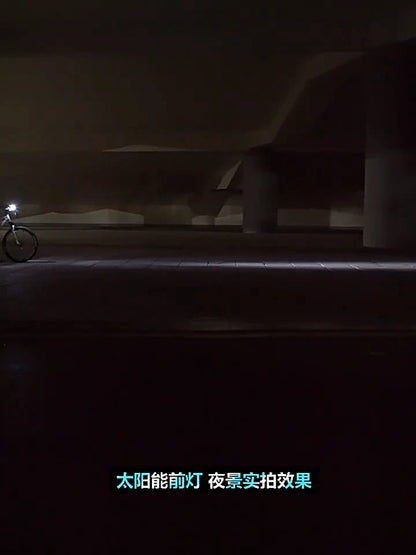 Luce Bici LED Solare USB con Clacson 120dB Impermeabile Batteria 2000mAh
