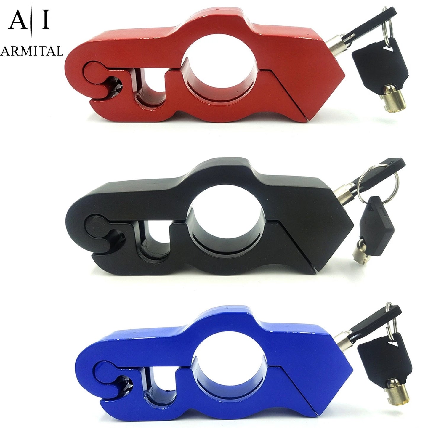 Blocco Antifurto Universale Moto e Scooter in Alluminio CNC per Freno e Frizione