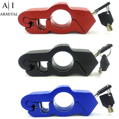 Blocco Antifurto Universale Moto e Scooter in Alluminio CNC per Freno e Frizione
