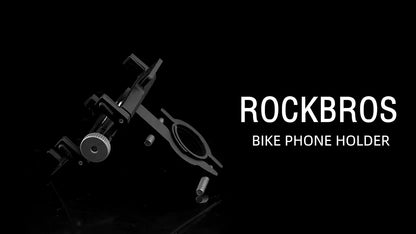Supporto Telefono Bici e Moto in Alluminio Universale Rotazione 360 Gradi Nero