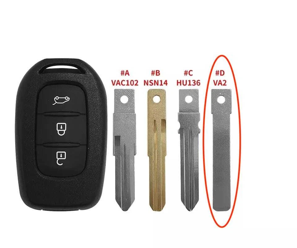 Guscio Chiave Telecomando 3 Tasti Compatibile con Dacia Sandero Duster Logan e Renault Twingo con Lama Vergine da Fresare