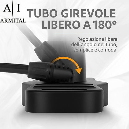 Pompa Bici Professionale 160 PSI Alluminio con Manometro Valvola Universale