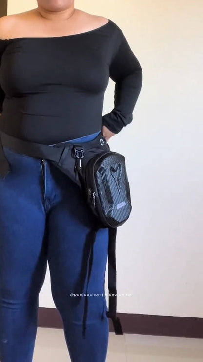 Borsa Gamba Moto Rigida Impermeabile Marsupio Coscia Tracolla Multiuso 3 in 1